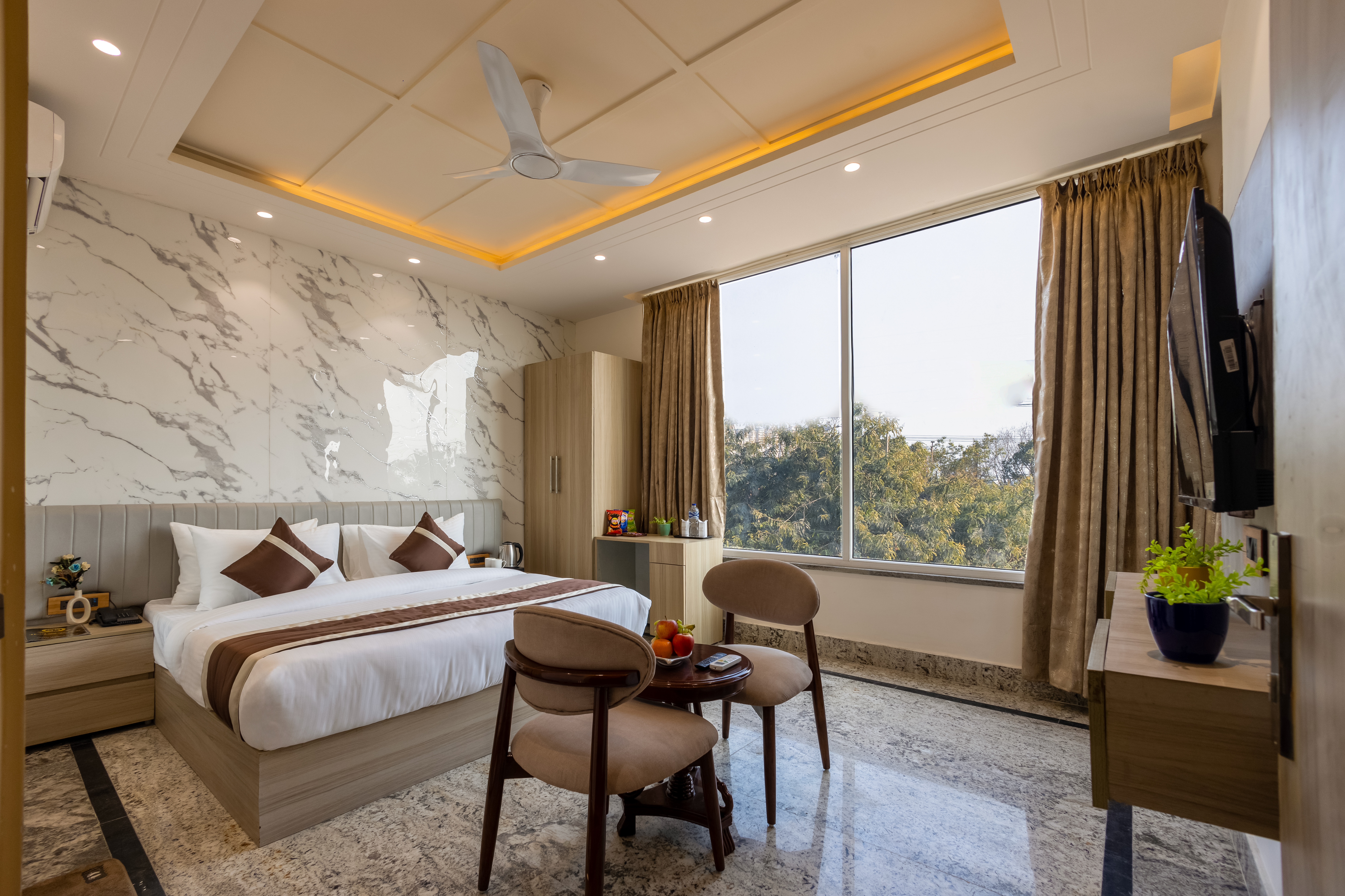 Deluxe Room interior at Hotel Silver Star, Greater Noida